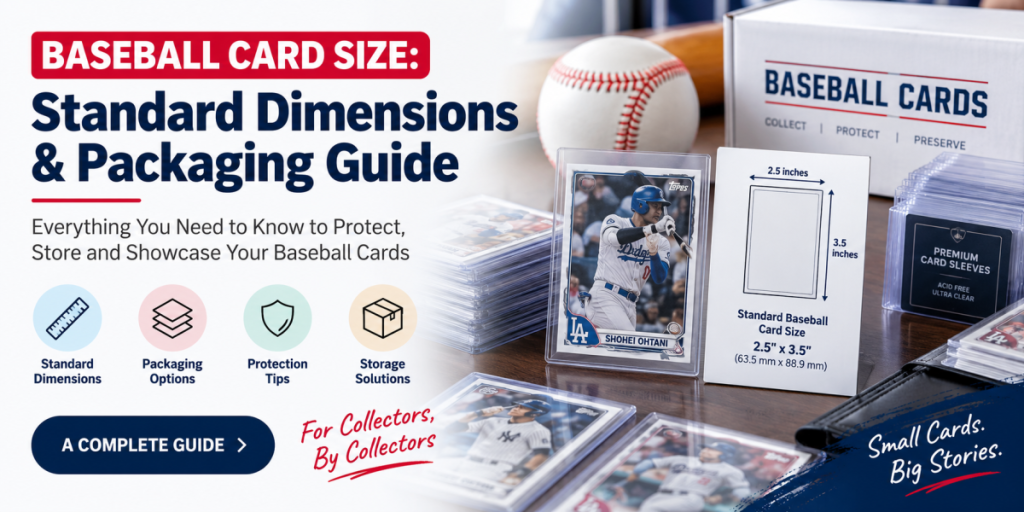 MyBoxPrinter.com Baseball-Card-Size-1024x512 Baseball Card Size: Standard Dimensions, Measurements & Packaging Guide Baseball Card Size Baseball Card Size
